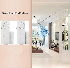 Door Window Alarm 90DB Wireless Sensor Burglar Alarm 6 Pack White
