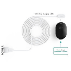 TUSITA 10-Ft. Indoor Magnetic Charging Cable Compatible with Arlo Ultra 1 2, Pro