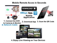 8 Channel H.265 H.264 Security DVR w 2TB Hard Drive CCTV Camera Video Recorder