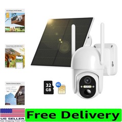 4G LTE Solar Security Camera – Wireless 2K HD with SIM & Memory Card Included