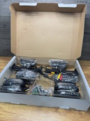 Lot of 4 Defender 21006 Wired Security Cameras + Cables, power unit. no DVR