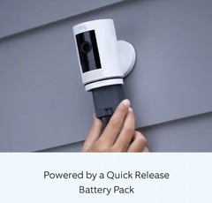 Ring Outdoor Cam Battery 1080p Wireless Wi-Fi Outdoor Security Camera White