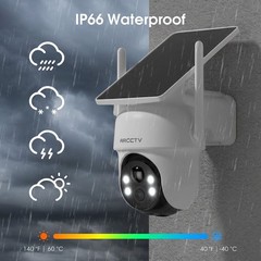 4MP Security Camera System Wireless Outdoor Home WiFi 8 Camera Kit Solar Powered