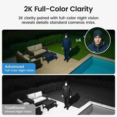 aosu Solar Security Cameras Wireless Outdoor, 2Mins DIY Installation,