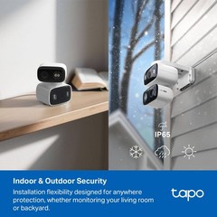 TP-Link – Tapo Wired Dual-Lens, Pan-Tilt Security 2K QHD Camera, 360° Coverag…