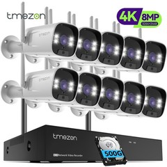8MP 4K Wireless Two Way Audio IP Security Camera System 8MP 10CH NVR WIFI AI 2TB