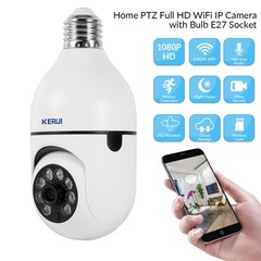 E27 Socket 2MP WiFi Security Camera PTZ Night Vision Two Way Audio Home Monitor