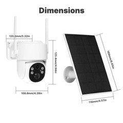 4pcs-Outdoor Security Camera 2K HD Solar Cloud IP Waterproof Night Vision 2.4Ghz