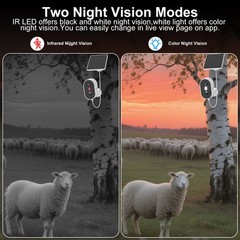 2 Pack Solar Battery Wireless Security Camera Outdoor 4MP WiFi Home IP65 Cameras