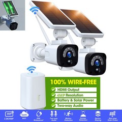 CAMCAMP Solar Battery Powered Wireless Security Camera System Outdoor Home Wifi