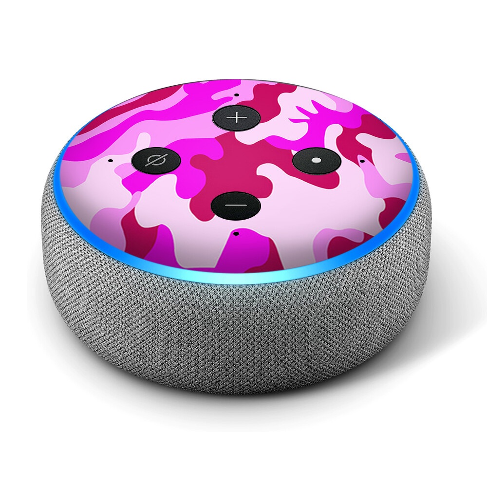 Vinyl Decal Skin for Amazon Echo Dot 3rd Gen – Pink Camo ,Camouflage