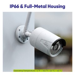 SANNCE 5MP 8CH NVR Wireless HD 3MP Two Way Audio Security Camera System Outdoor