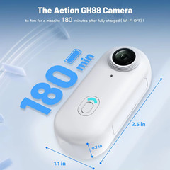 1080P WiFi Action Camera 128GB Mini Sports Camera Waterproof Pocket DV