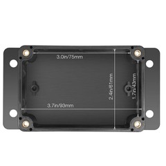 Pinfox 2 Pack IP65 Electronic Project Box Plastic 3.95″ x 2.7″ x 2″, Black