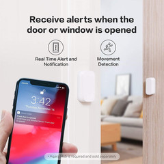 Zigbee Door and Window Sensor 3 Pack, Wireless Mini Contact Sensor, Home Automat