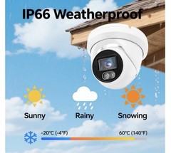 4MP PoE IP Turret Dome Camera 2.8mm Full Color w/ Audio IPC-Y4T28A-C