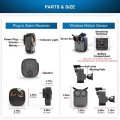 Wireless Driveway Alarm System – 1/2 Mile Range Motion Sensor & Weatherproof Det