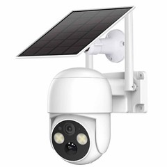Wireless Solar Powered WiFi Camera Outdoor 4MP 2K PTZ Home Security Camera CCTV