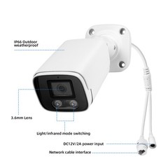 4MP PoE Security Camera System with 4 Outdoor Cameras & 8CH NVR with 2TB HDD