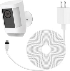 Power Adapter for Ring Spotlight Cam Plus/Pro (Battery), with 25Ft/7.5M Flat We