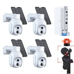 4MP Wireless Security Camera System 2K Solar Powered Wifi IP Cameras 10CH+500GB