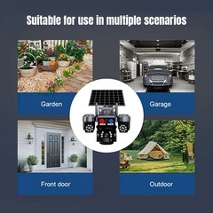 Solar Battery Powered Wireless WiFi Home Security Camera System Outdoor Pan/Tilt