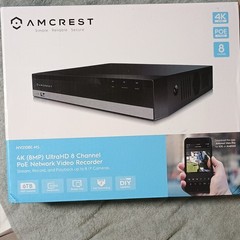 Amcrest NV2108E-HS 4K 8MP 8-Channel PoE NVR H.265. New. Open Box. 4 TB Storage.