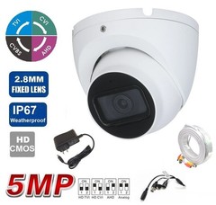2MP/5MP HD CCTV Security Camera with 50 Feet Video Power Cable and Power Adapter