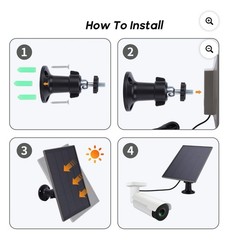 Solar Panel for Security Camera, Battery Kit with Built-in 6000mAh Rechargeable