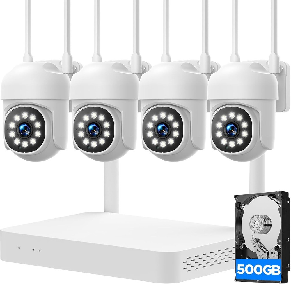10CH 2MP Expandable Audio Security Camera System Wireless Outdoor with 500GB HDD