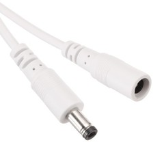 1PCS 9.84ft White DC Power Extension Cable 5.5mm x 2.1mm