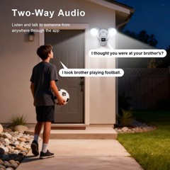4K Floodlight Security Camera,Security Camera Outdoor with a 32GB Micro SD Ca…