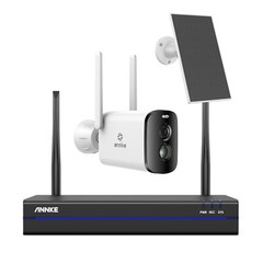 ANNKE 16CH 4MP Wireless Security Camera System Solar Battery 2 Way Audio Color