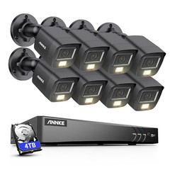 ANNKE 8CH DVR 5MP 4K Video CCTV Security Camera System AI Detection Color Night
