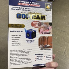 Atomic Beam Cop Cam Mini Security Camera Body Cam Dash Cam w/ Clip, Sealed