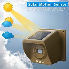 Extra Solar or Rechargeable Motion Sensors for Wuloo Wireless Driveway Alarms