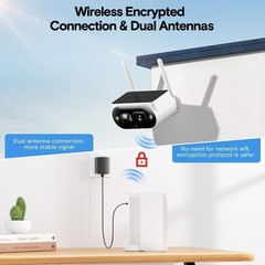 2K Solar Security Cameras System Wireless Outdoor PIR Alarm 2-Way Audio 10CH NVR