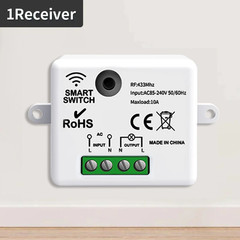 Rf433Mhz Mini Wireless Remote Control Light Switch 1/2/3 Gang 86 Wall Transmitte