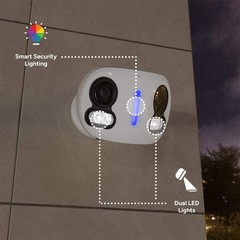 Lorex Classic 4K Dual-Lens IP Camera with Smart Lighting & Motion Detection