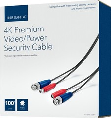 Insignia Security Camera Dual Video Power Cable NS-SBNC100P92 4K 100-FT In-Wall