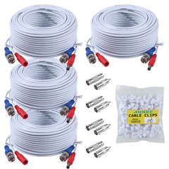 ANNKE 60/100ft CCTV Video BNC Extension Wire Cord Security Camera DC Power Cable