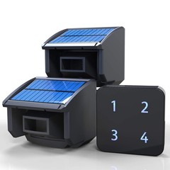 Solar Driveway Alarm System-1/4 Mile Long Transmission Range-Solar Powered No…