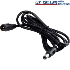 (5-pack) 5ft DC Power Extension Cable 5.5mm x 2.1mm Male Female Cord 5 Feet 1.5m
