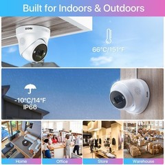 ZOSI 8CH/16CH 5MP/8MP POE IP Security Camera System 4K AI Face Detect NVR Audio