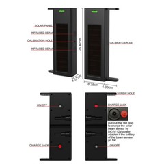 HTZSAFE Solar Wireless Driveway Alarm System