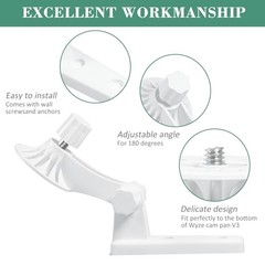 2-Pack Wall Mount, Specially Designed for Wyze Cam Pan V3, 180° Tilt