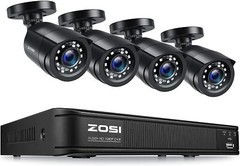 ZOSI H.265+ 5MP Lite DVR Security System 8CH DVR 1080P CCTV Camera Night Vision