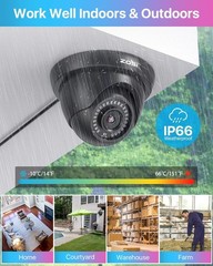 4 Pack 1080P 1920TVL HD-TVI Dome Cameras,Night Vision,2MP Indoor Outdoor Home…
