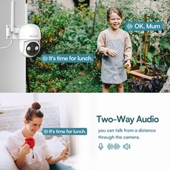 4MP HD Solar Camera Wireless WiFi Solar Powered Battery Camera Outdoor 2.5K