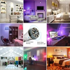 2X Wifi Smart LED light Bulb 9W(60W) A19 850LM RGB+CW Dimmable Alexa/Google Home